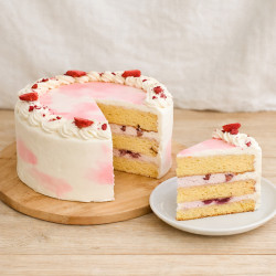 Sugar-Free Strawberries & Cream Cake (Gluten-Free, Keto)