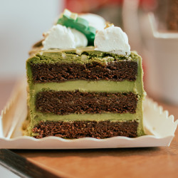 Christmas Special: Matcha Dark Chocolate Log Cake