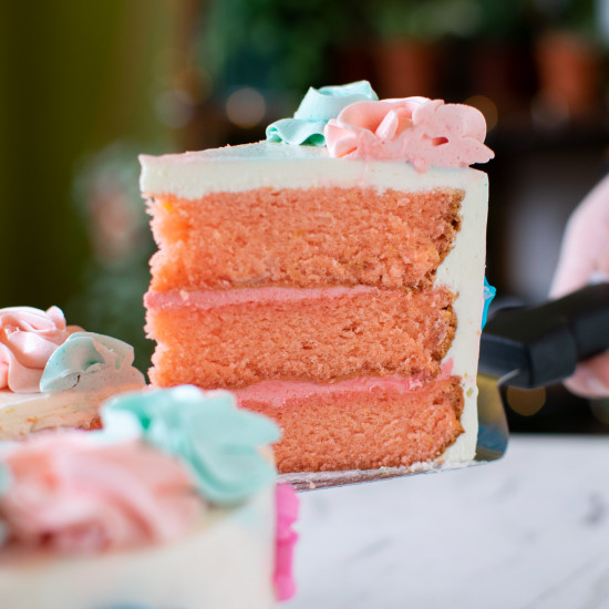 Gender Reveal Drizzle Cake