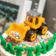 Ombre Construction Party Cake