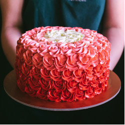 Ombre Rosette Cake