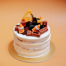 Rustic Construction Cake