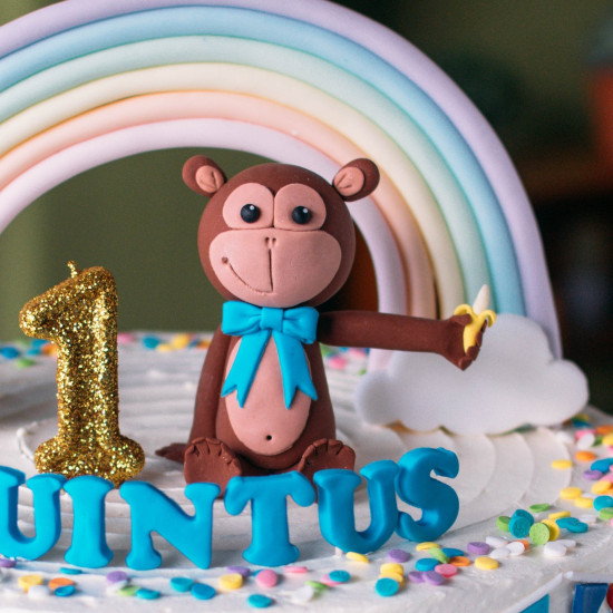 Fondant Cheeky Monkey Topper