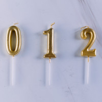 Gold Number Candles