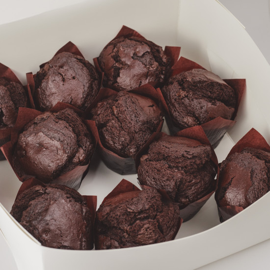 Dark Chocolate Muffin - Box of Ten
