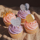 Pastel Floral Bow Cupcakes - Box of Four