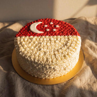 Singapore Flag National Day Cake