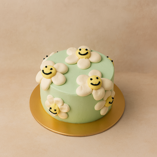 4" Petite Happy Daisies Cake