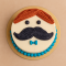 4" Petite Moustache Man Cake