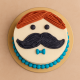 4" Petite Moustache Man Cake