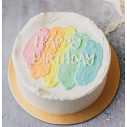 4" Petite Rainbow Frosted Cake