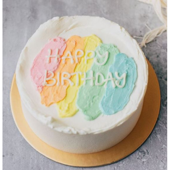 4" Petite Rainbow Frosted Cake