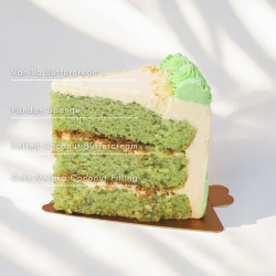 Pandan Coconut Gula Melaka Cake