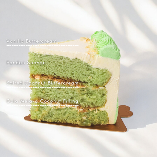 Pandan Coconut Gula Melaka Cake