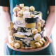 Black & Gold Chocolate Candy Cake - Two Tier